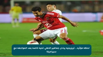 لحظة مؤثرة.. تريزيجيه يبادل جماهير الأهلي تحية خاصة بعد المواجهة مع سيراميكا